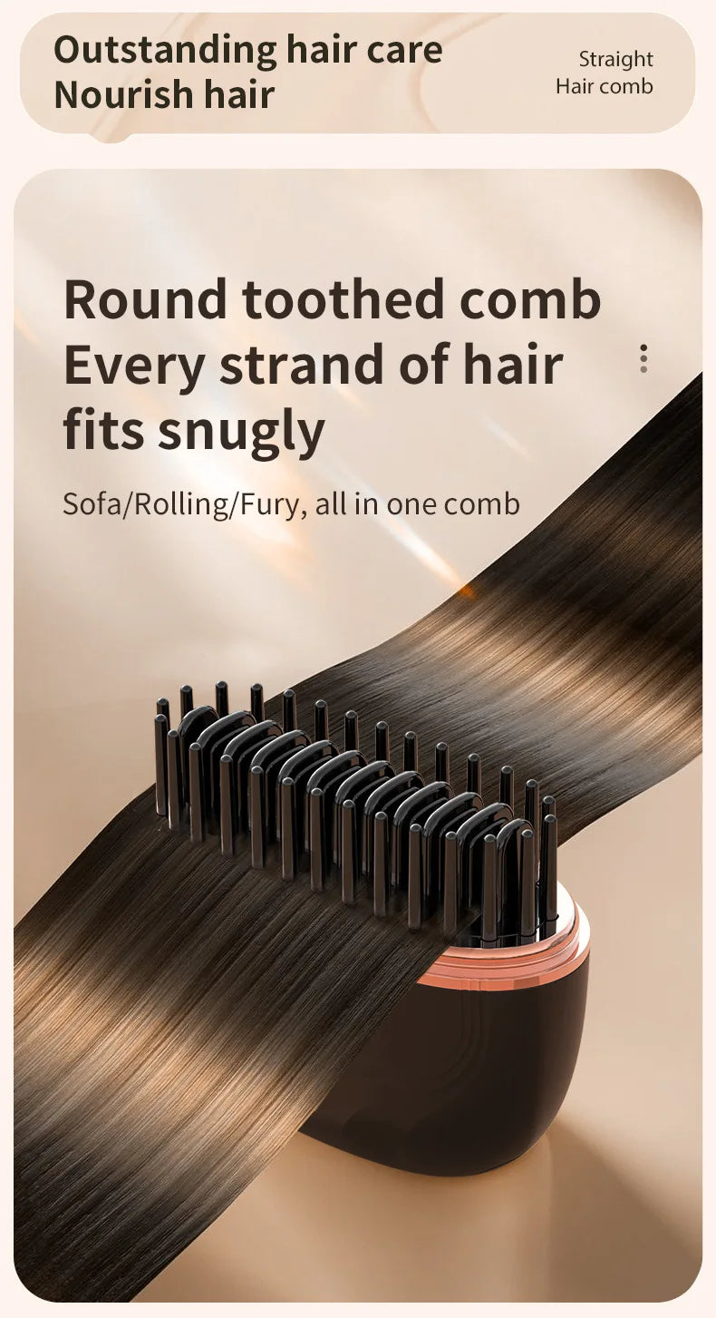 StyleGo™ Mini | Cepillo Alisador Inalámbrico y Plancha de Pelo Portátil