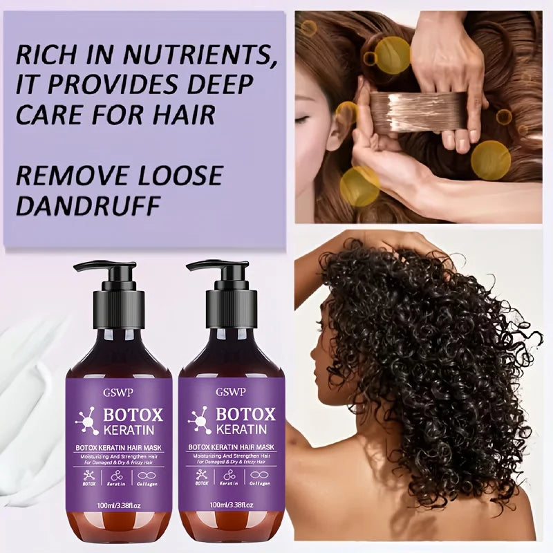 LiquidSilk™ Keratin Leave-In - Mascarilla Capilar de Queratina y Botox GSWP, hidrata y fortalece el cabello dañado, reduce el encrespamiento, las puntas abiertas y los enredos. 100ml/200ml