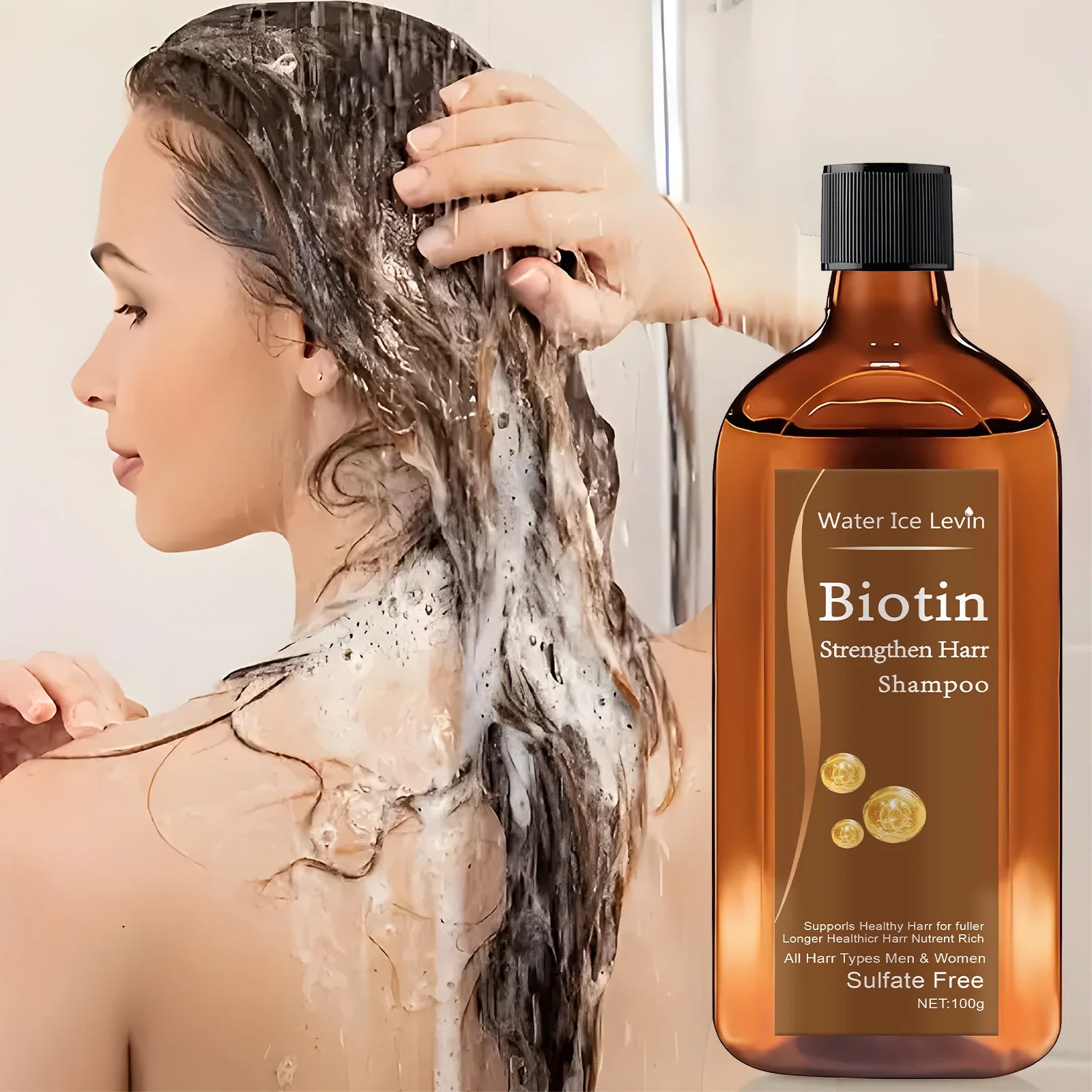 Biotin & Keratin Power Shampoo™ Champú para el crecimiento del cabello con biotina
