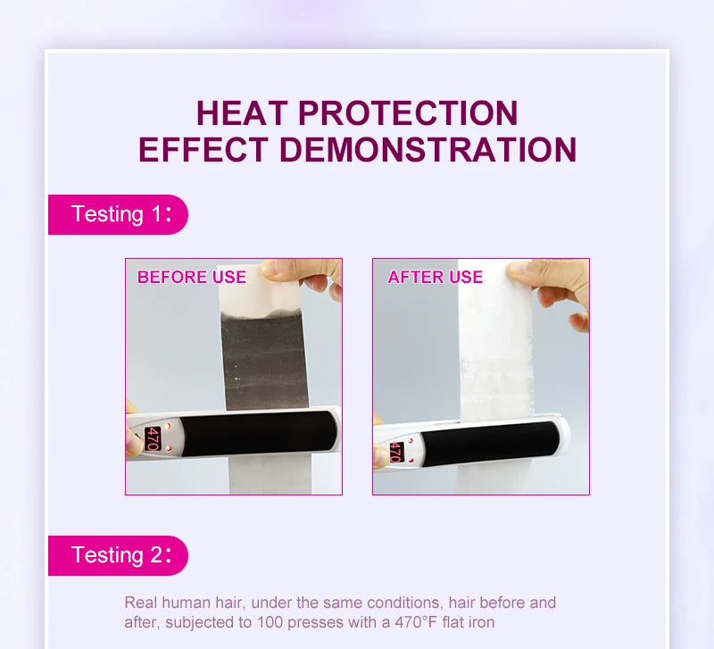 ThermaShield™ | Spray Protector Térmico para el Cabello 240 °C - Spray protector térmico Aceite de coco Control y brillo del frizz para todo tipo de cabello Protección térmica hasta 470 ° F Cuidado del cabello