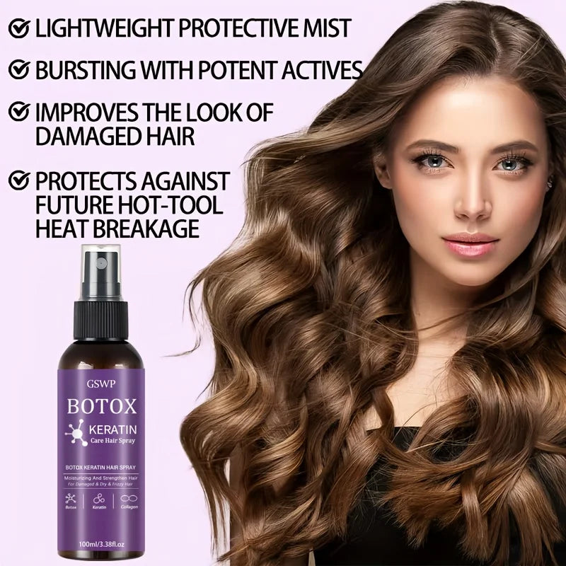 LiquidSilk™ Repair Mist - Botox Keratin Treatment Hair Spray, hidrata y fortalece el cabello, reduce los enredos y las puntas abiertas, no es necesario lavar. 100/200ml