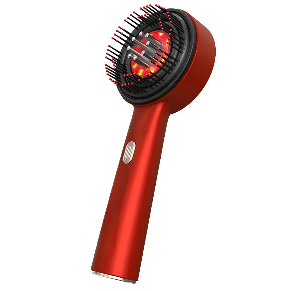 ScalpPulse™ | Masajeador Eléctrico para Cuero Cabelludo con Luz Roja - Peine Masajeador para Cuero Cabelludo con Luz Roja, Masajedor Eléctrico 3 Modos, Aplicador de Suero 6ml Recargable