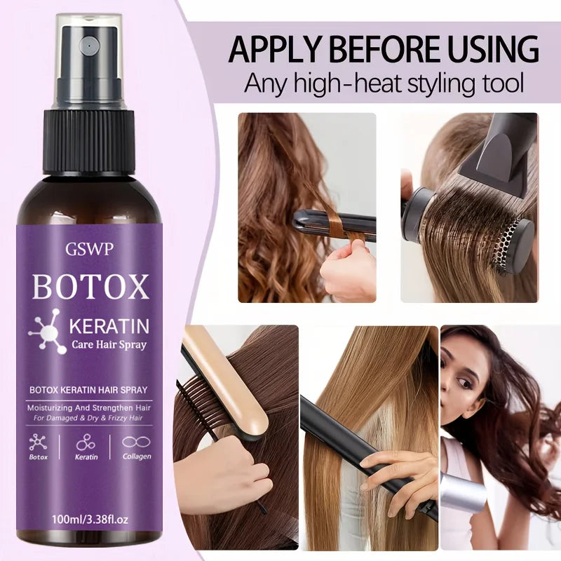 LiquidSilk™ Repair Mist - Botox Keratin Treatment Hair Spray, hidrata y fortalece el cabello, reduce los enredos y las puntas abiertas, no es necesario lavar. 100/200ml