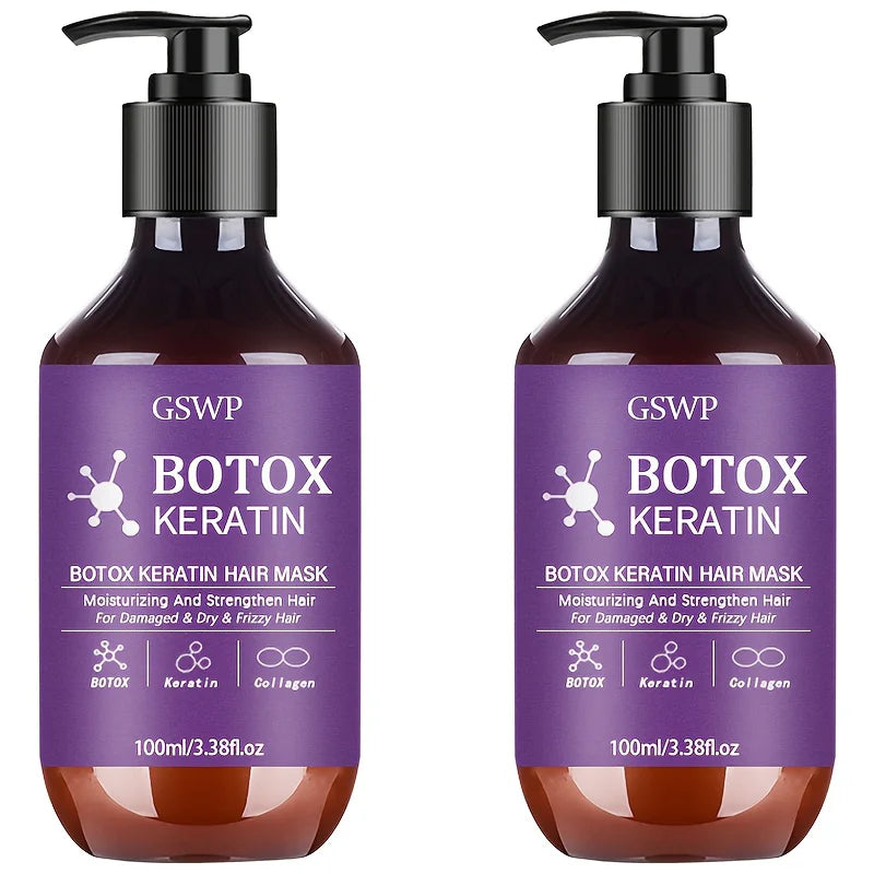 LiquidSilk™ Keratin Leave-In - Mascarilla Capilar de Queratina y Botox GSWP, hidrata y fortalece el cabello dañado, reduce el encrespamiento, las puntas abiertas y los enredos. 100ml/200ml