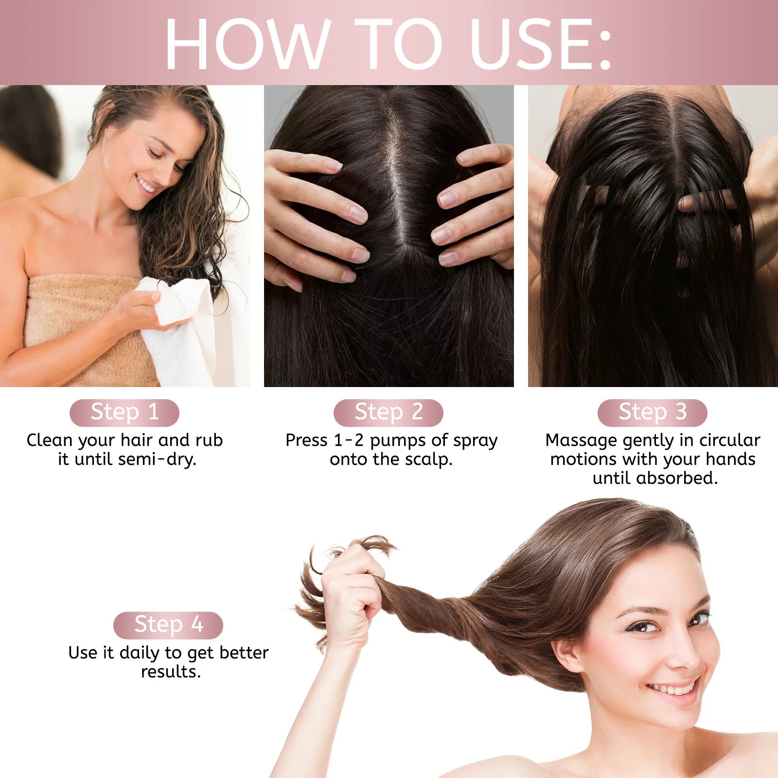 RiceGlow™  Spray para el Crecimiento del Cabello con Agua de Arroz Fermentada-Crecimiento del Cabello, Controlar la Caída del Cabello