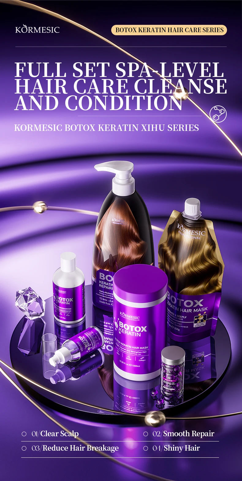 KeraBotox™ Pro | Kit de Alisado e Hidratación Intensiva, Mascarilla mágica de queratina para cabello maltratado