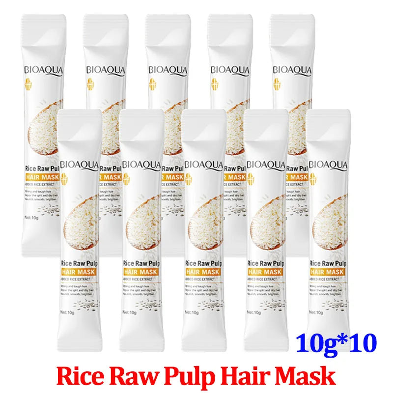 RiceGlow™ | Mascarilla Capilar Reparadora de Arroz - Mascarilla mágica para el cabello con queratina, 10/30/50/100/400g, 5 segundos, reparación de cabello dañado y rizado, suave, suave, brillante, arroz, cuidado hidratante del cabello