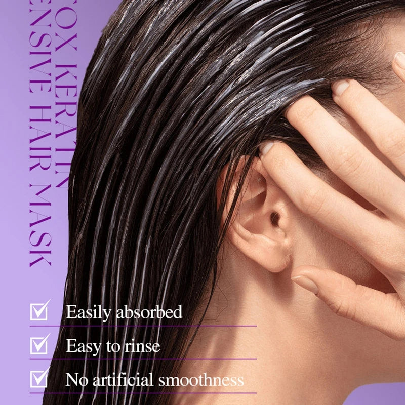 LiquidSilk™ - Mascarilla Capilar de Queratina Mágica, Reparación en 5 Segundos, Cabello Dañado y Encrespado, Suave, Liso, Brillante, Nutrición, Hidratación Profunda, Producto para el Cuidado del Cabello