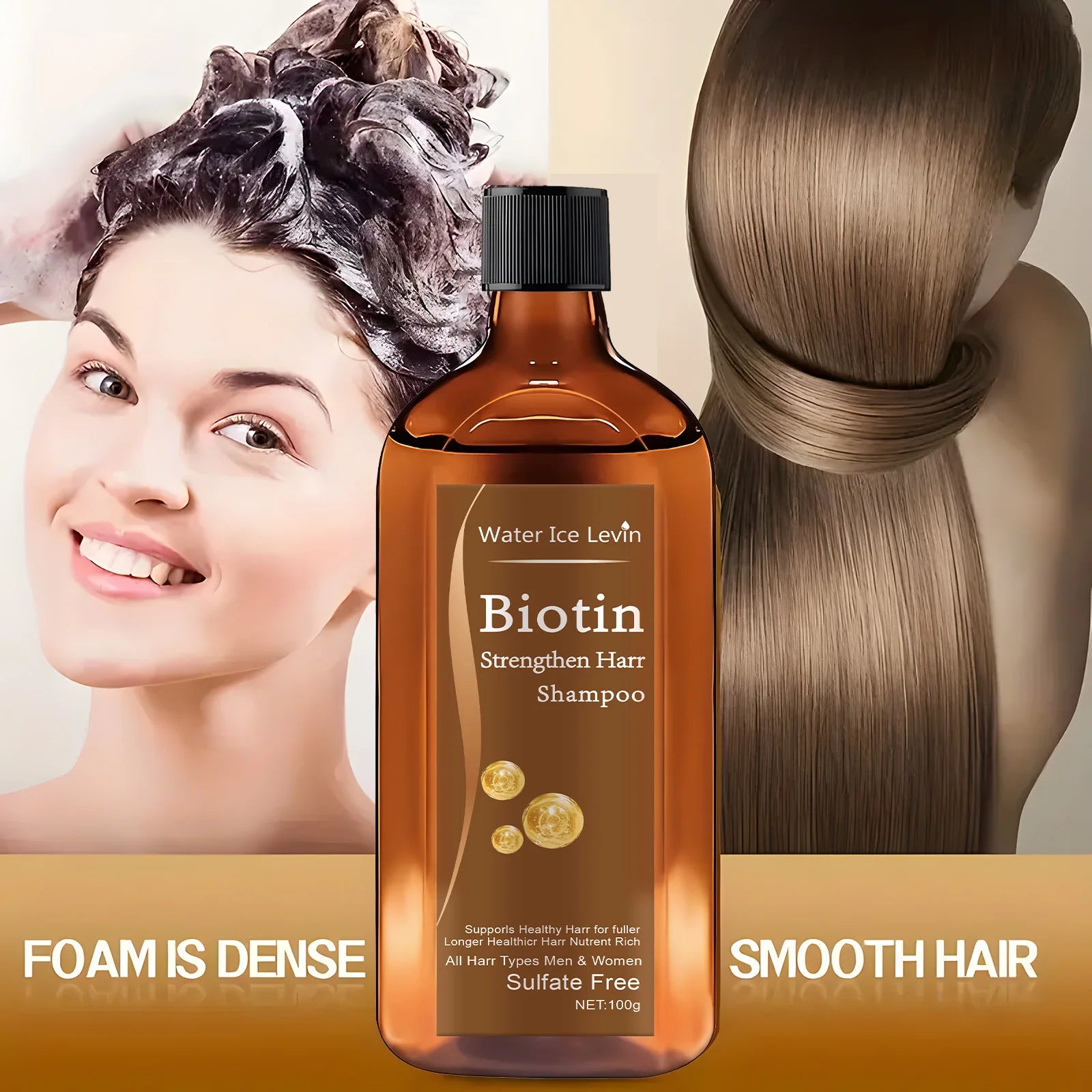 Biotin & Keratin Power Shampoo™ Champú para el crecimiento del cabello con biotina