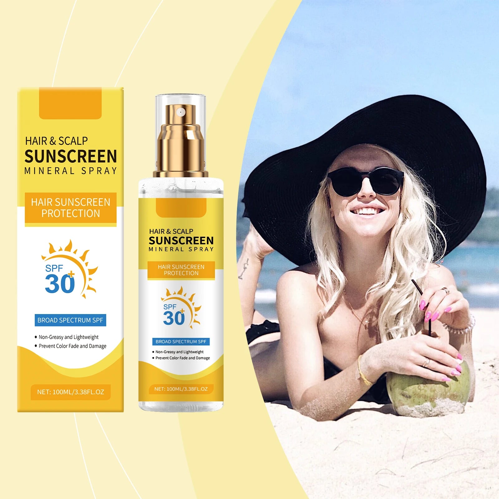 SilkRoot™ Hair Sunscreen SPF30 | Protección Solar para el Cabello y Cuero Cabelludo