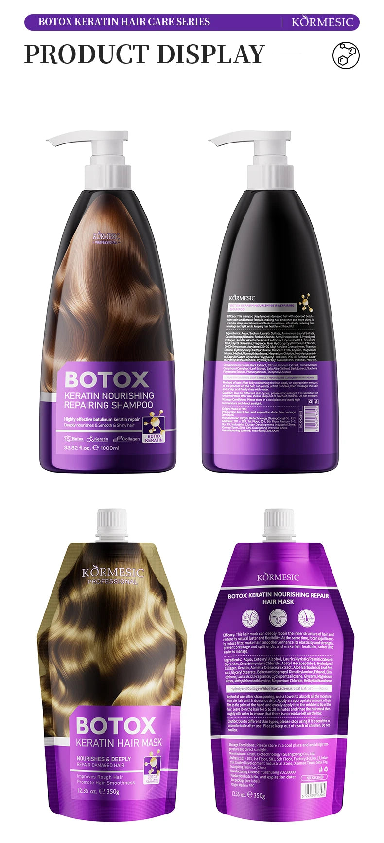 KeraBotox™ Pro | Kit de Alisado e Hidratación Intensiva, Mascarilla mágica de queratina para cabello maltratado