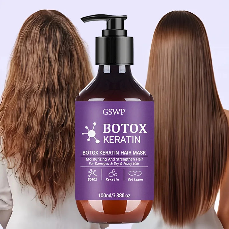 LiquidSilk™ Keratin Leave-In - Mascarilla Capilar de Queratina y Botox GSWP, hidrata y fortalece el cabello dañado, reduce el encrespamiento, las puntas abiertas y los enredos. 100ml/200ml