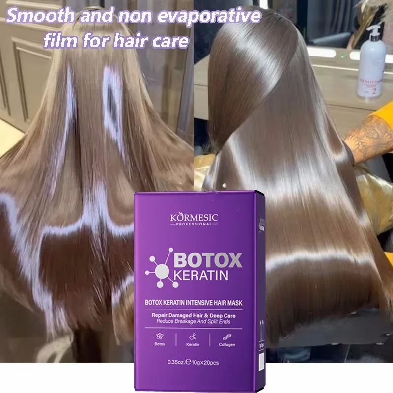 LiquidSilk™ Express - Mascarilla para el cabello con queratina mágica, reparación de daños en 5 segundos, rizado, suave, liso, brillante, hidratación profunda del cabello, tratamiento, reparación, mascarilla para el cuidado del cabello