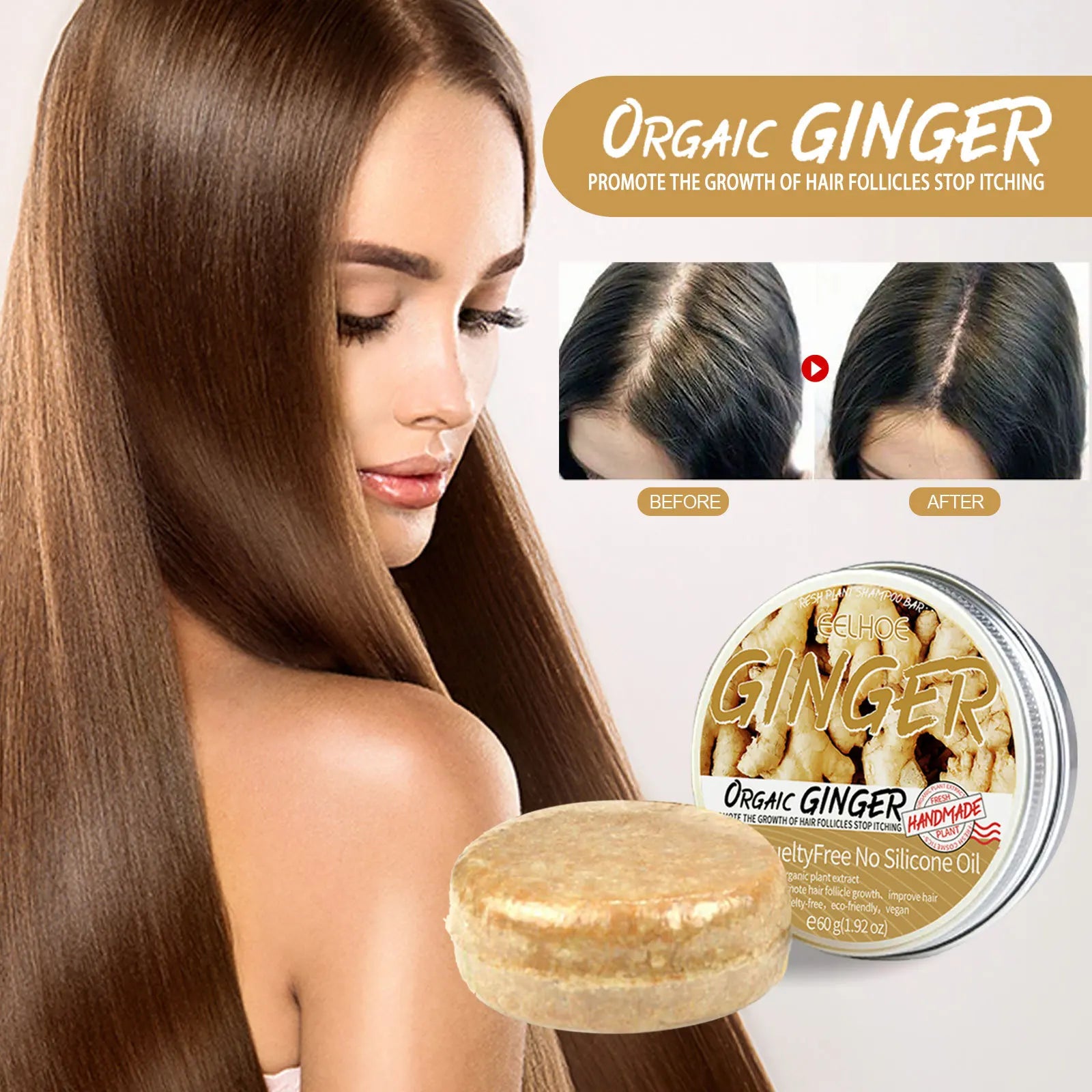 Ginger Hair Growth Bar™ Champú crecimiento rápido