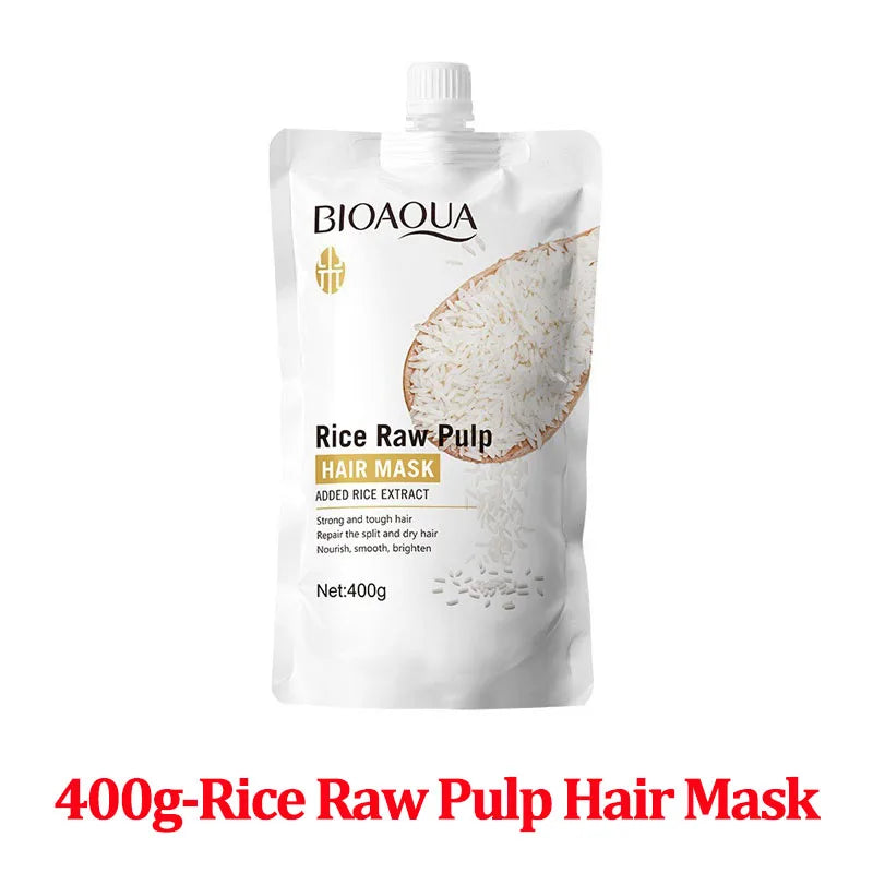RiceGlow™ | Mascarilla Capilar Reparadora de Arroz - Mascarilla mágica para el cabello con queratina, 10/30/50/100/400g, 5 segundos, reparación de cabello dañado y rizado, suave, suave, brillante, arroz, cuidado hidratante del cabello