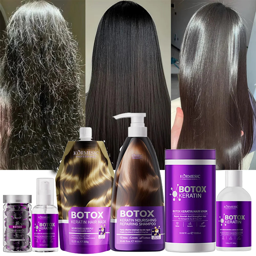 KeraBotox™ Pro | Kit de Alisado e Hidratación Intensiva, Mascarilla mágica de queratina para cabello maltratado