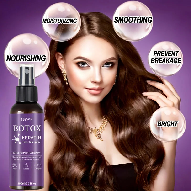 LiquidSilk™ Repair Mist - Botox Keratin Treatment Hair Spray, hidrata y fortalece el cabello, reduce los enredos y las puntas abiertas, no es necesario lavar. 100/200ml