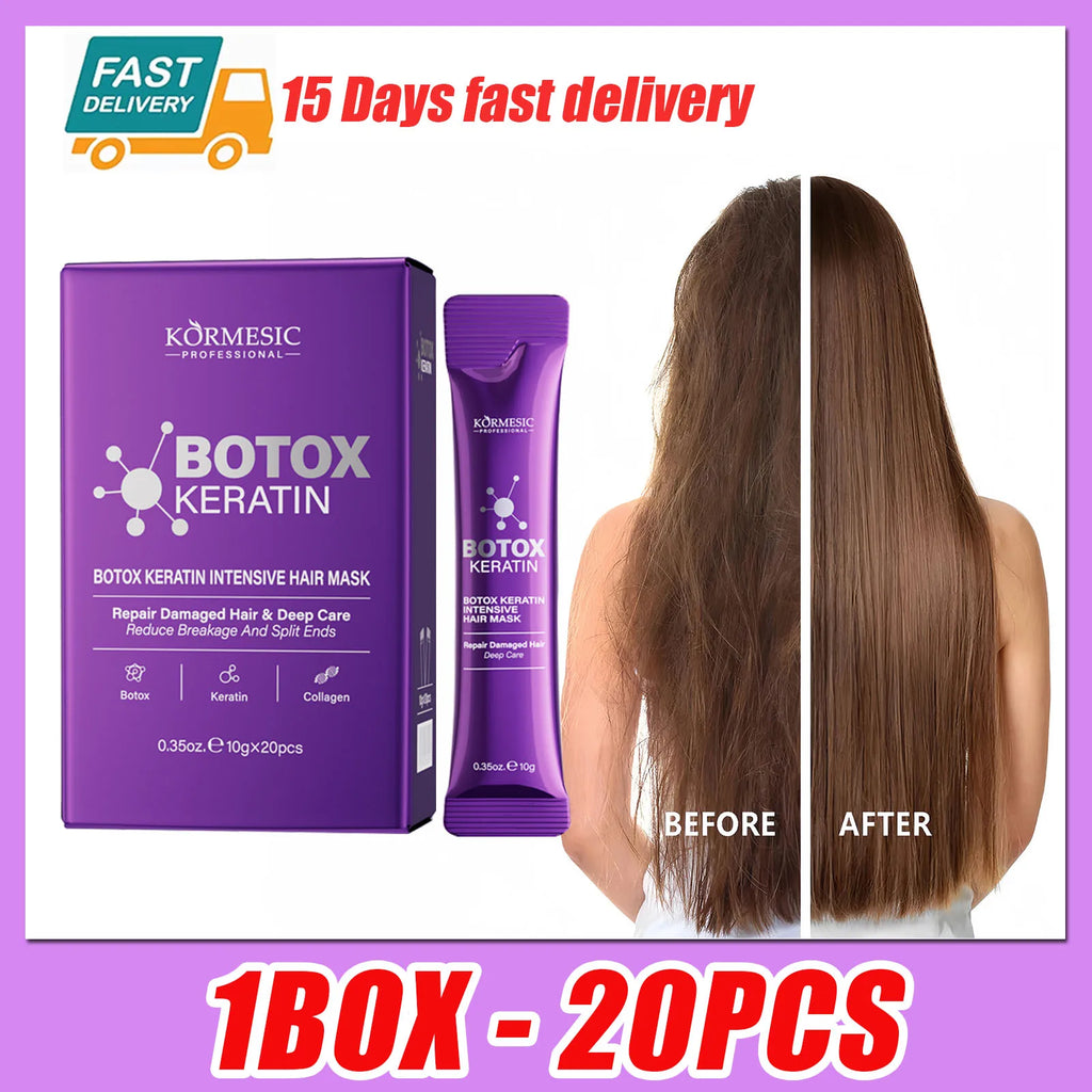 LiquidSilk™ Express - Mascarilla para el cabello con queratina mágica, reparación de daños en 5 segundos, rizado, suave, liso, brillante, hidratación profunda del cabello, tratamiento, reparación, mascarilla para el cuidado del cabello