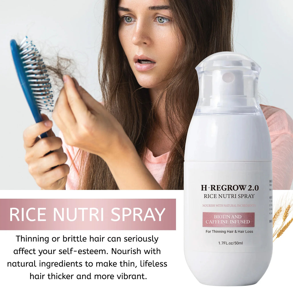 RiceGlow™  Spray para el Crecimiento del Cabello con Agua de Arroz Fermentada-Crecimiento del Cabello, Controlar la Caída del Cabello