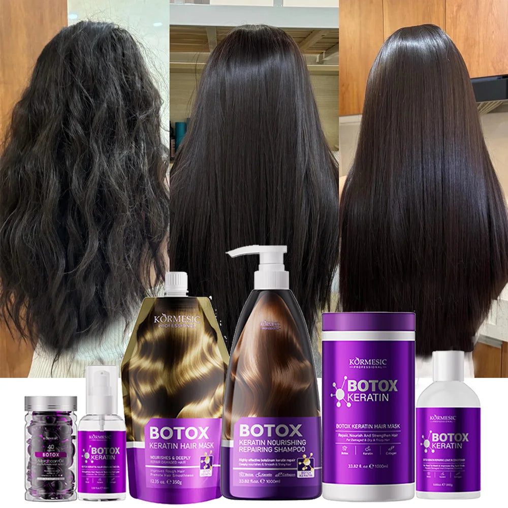 KeraBotox™ Pro | Kit de Alisado e Hidratación Intensiva, Mascarilla mágica de queratina para cabello maltratado
