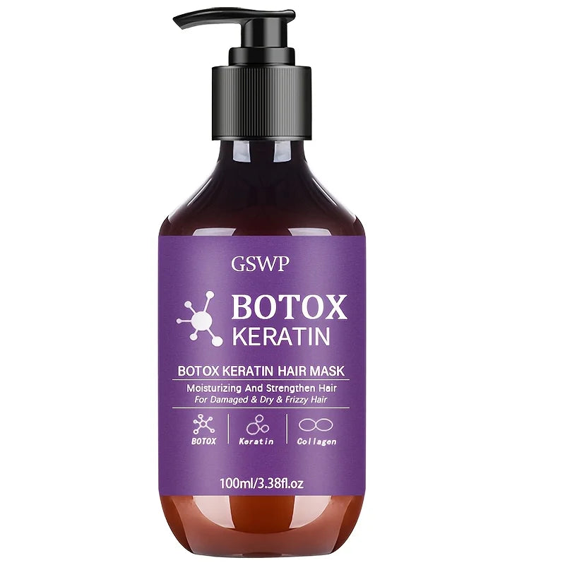 LiquidSilk™ Keratin Leave-In - Mascarilla Capilar de Queratina y Botox GSWP, hidrata y fortalece el cabello dañado, reduce el encrespamiento, las puntas abiertas y los enredos. 100ml/200ml