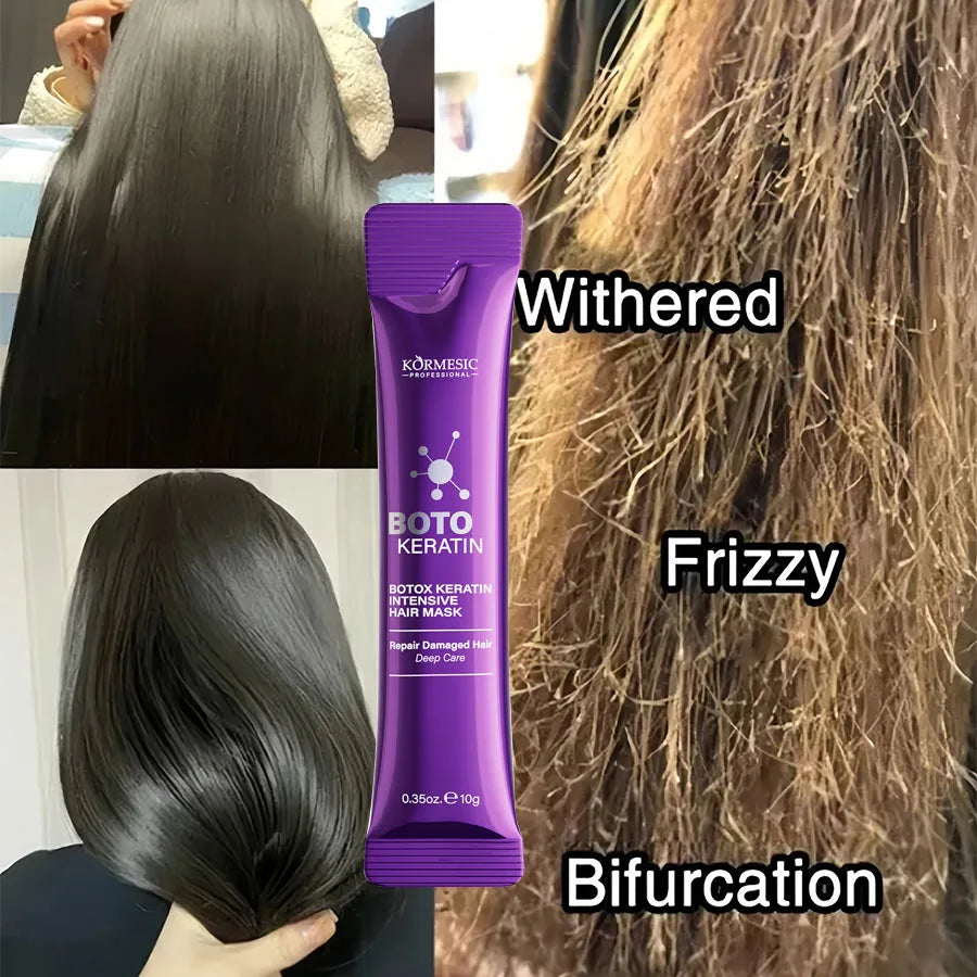 LiquidSilk™ Express - Mascarilla para el cabello con queratina mágica, reparación de daños en 5 segundos, rizado, suave, liso, brillante, hidratación profunda del cabello, tratamiento, reparación, mascarilla para el cuidado del cabello