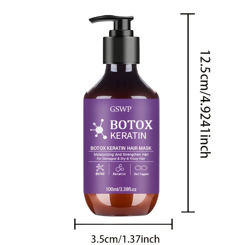 LiquidSilk™ Keratin Leave-In - Mascarilla Capilar de Queratina y Botox GSWP, hidrata y fortalece el cabello dañado, reduce el encrespamiento, las puntas abiertas y los enredos. 100ml/200ml