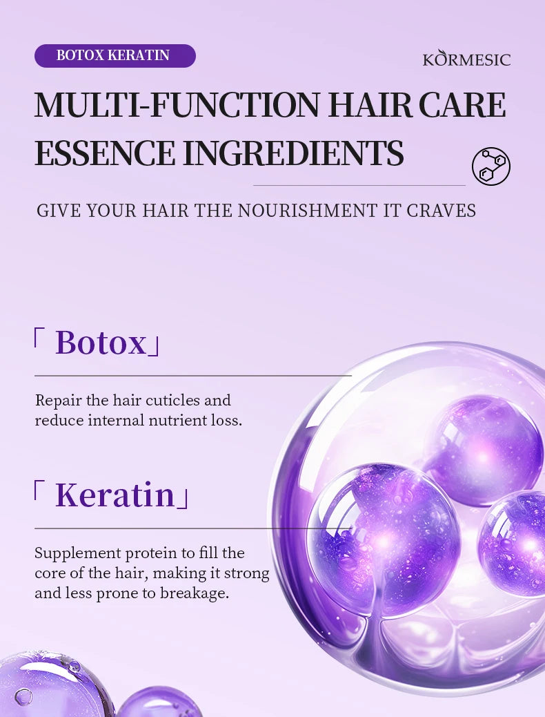 KeraBotox™ Pro | Kit de Alisado e Hidratación Intensiva, Mascarilla mágica de queratina para cabello maltratado
