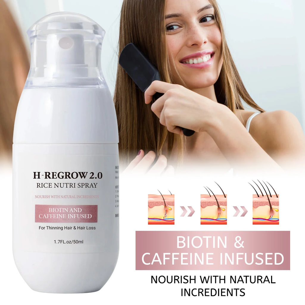 RiceGlow™  Spray para el Crecimiento del Cabello con Agua de Arroz Fermentada-Crecimiento del Cabello, Controlar la Caída del Cabello